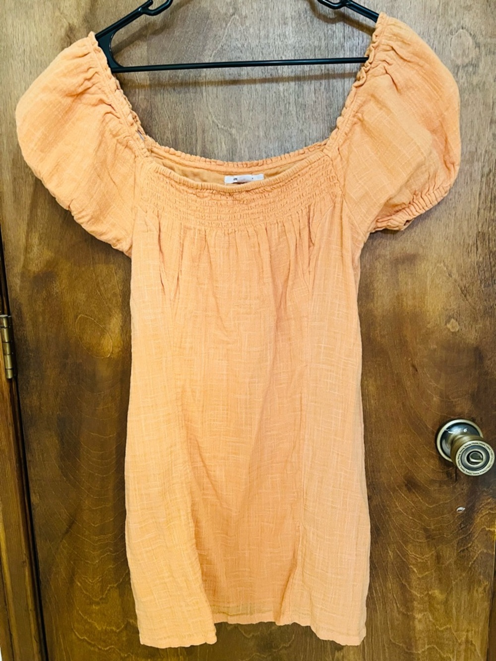 O'Neill Smocked Gauze Dress in Peach - Picture 2 of 5